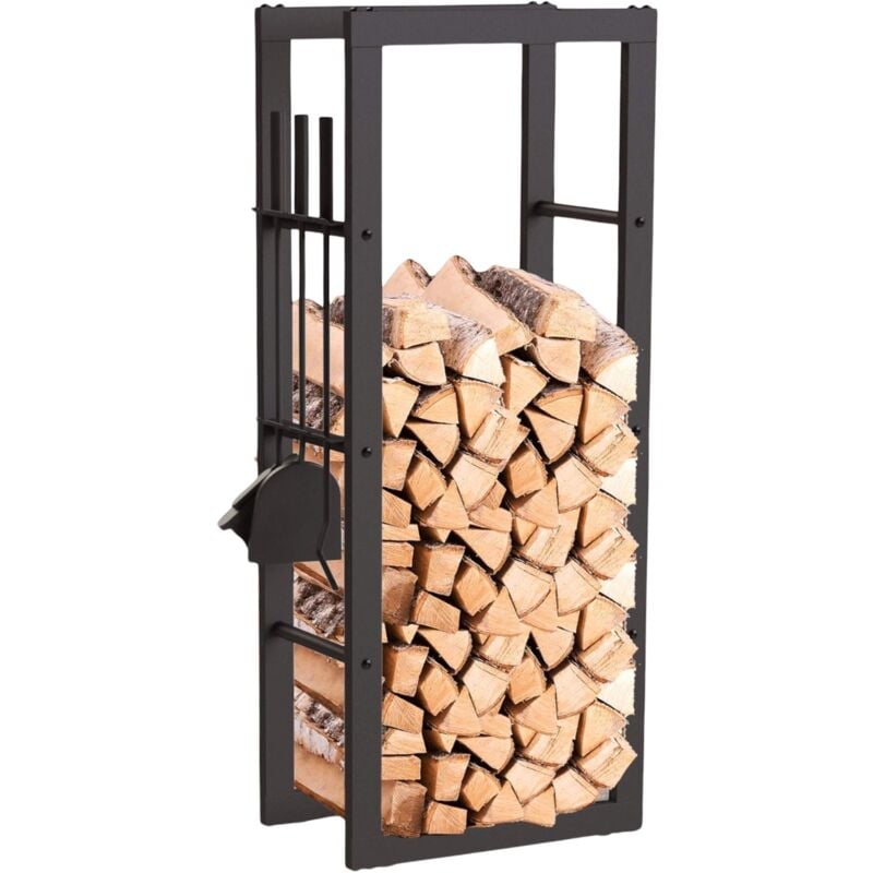 foto del prodotto dandibo portalegna da camino interno in metallo con accessori 96601 porta legna da ardere porta legna per camino