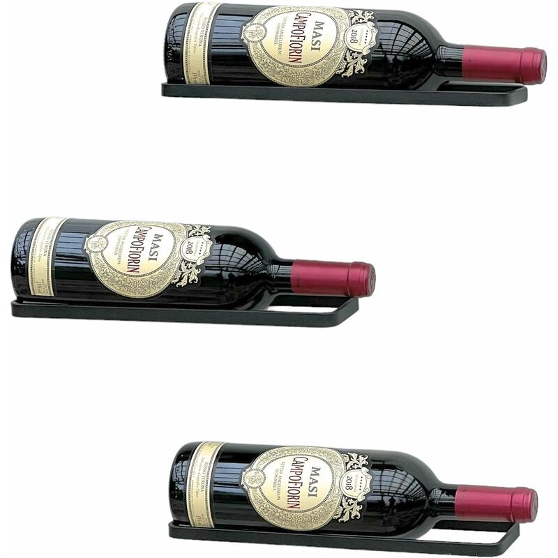 foto del prodotto dandibo portavino metallo nero set di 3 portabottiglie vino bottiglie bottiglie 96419 porta scaffale a parete scaffale