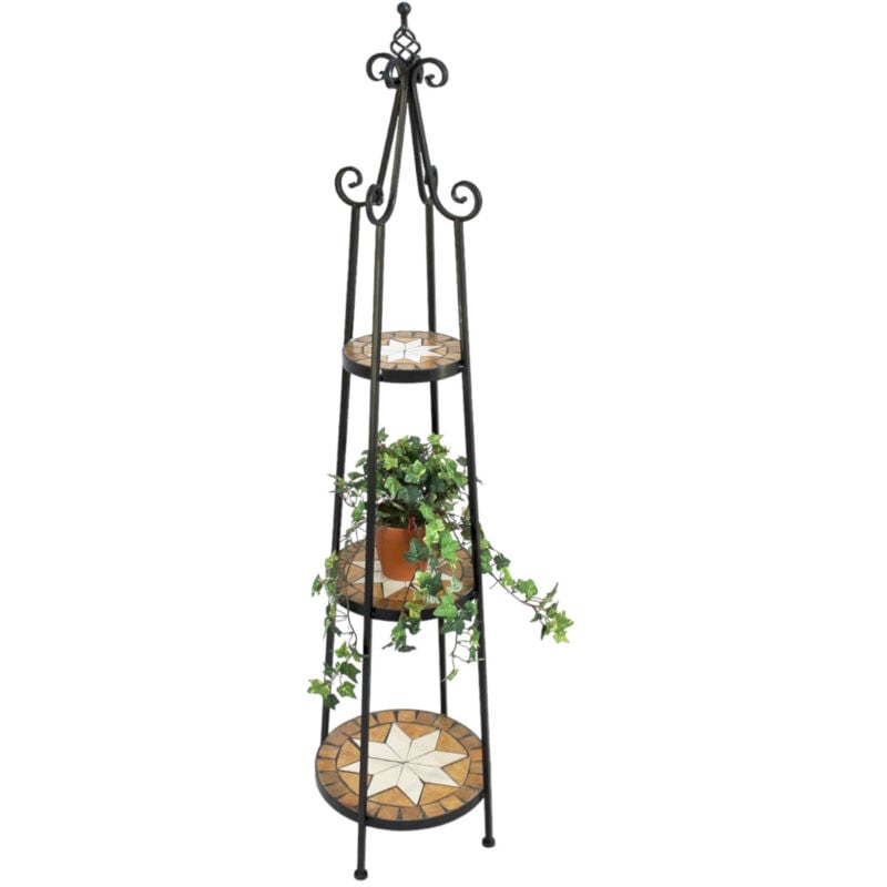foto del prodotto dandibo scaffale fiori mosaico rotondo 140 cm scala fiori 12009 portafiori colonna fiori porta piante grande