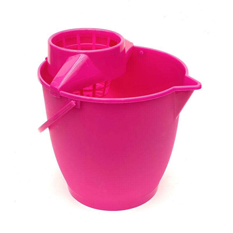 foto del prodotto dandibo secchio per la pulizia 10l rosa secchio ovale rosa secchio per mocio con pressa secchio per acqua in plastica