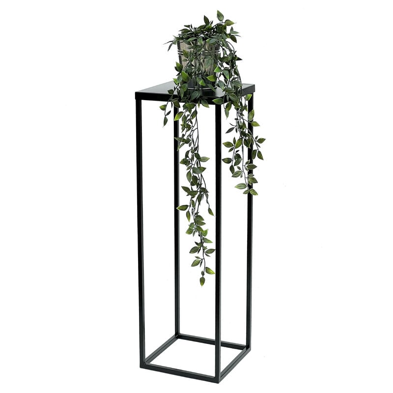 foto del prodotto dandibo sgabello per fiori in metallo nero 70 cm quadrato portafiori tavolino fra 005 colonna di fiori portapiante moderno sgabello per piante