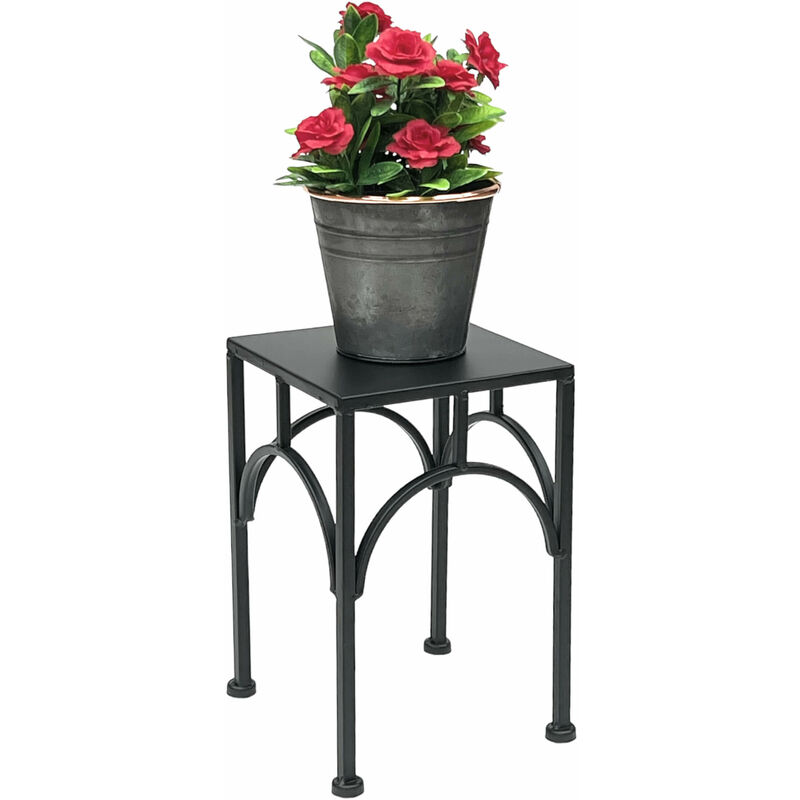 foto del prodotto dandibo sgabello per fiori in metallo nero angolare da 28 cm colonna per fiori 96449 s sgabello per piante moderno