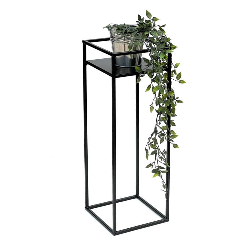foto del prodotto dandibo sgabello per fiori in metallo nero quadrato 62 cm tavolino per fiori 453 colonna per fiori sgabello moderno per piante