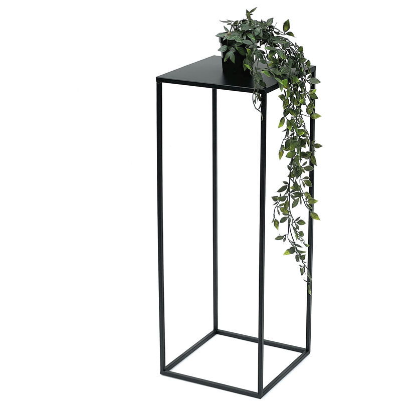 foto del prodotto dandibo sgabello per fiori in metallo nero quadrato 70 cm tavolino per fiori 96315 l colonna per fiori sgabello moderno per piante