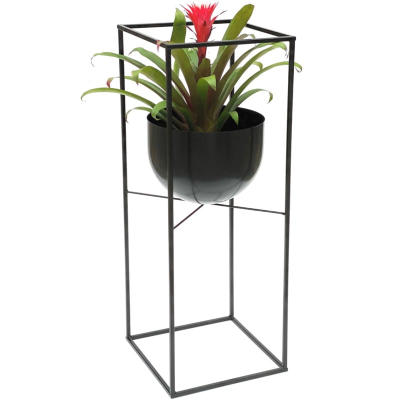 foto del prodotto dandibo sgabello per fiori in metallo nero quadrato 82 cm portafiori 438 colonna per fiori sgabello moderno per piante