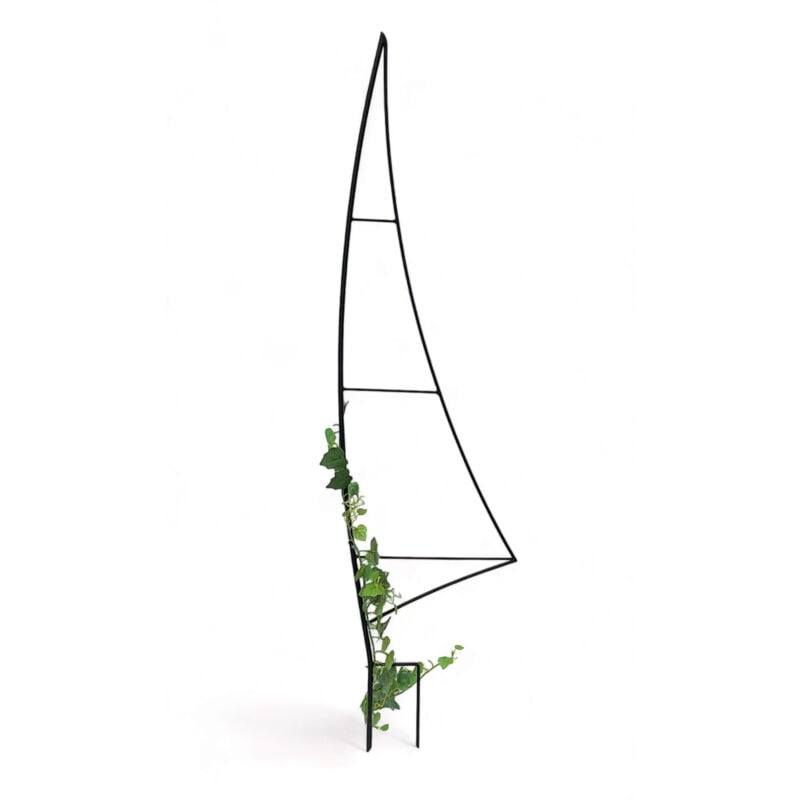 foto del prodotto dandibo supporto per arrampicata giardino metallo nero vela traliccio per arrampicata fiori piante rampicanti rose spina a terra supporto per