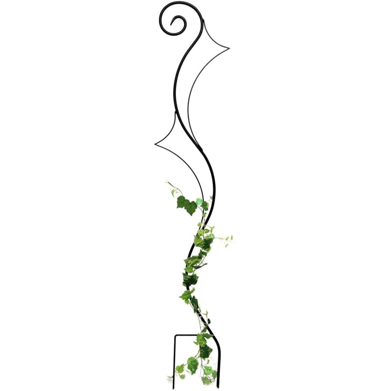 foto del prodotto dandibo supporto per rampicanti giardino metallo nero riva traliccio per piante rampicanti 145 cm supporto per rampicanti spina a terra