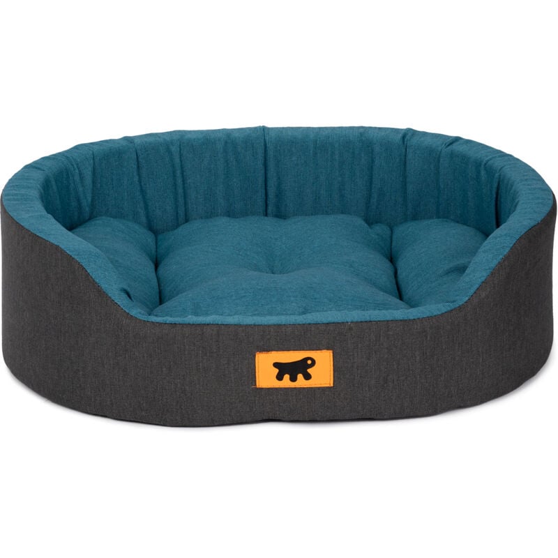 foto del prodotto dandy colours cuccia cane e gatto da interno, in cotone con cuscino removibile dandy. variante 55 misure 55 x 41 x h 15 cm ottanio ferplast