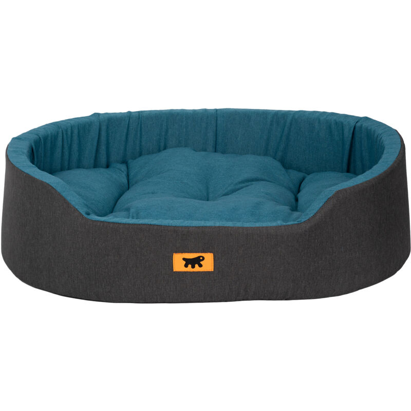 foto del prodotto dandy colours cuccia cane e gatto da interno, in cotone con cuscino removibile dandy. variante 80 misure 80 x 55 x h 20 cm ottanio ferplast