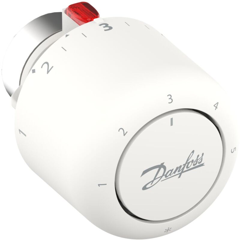 foto del prodotto danfoss aero ravl, valvola termostatica de radiatore con riempimento termostatico a soffietto de gas e sensore integrato, colore white