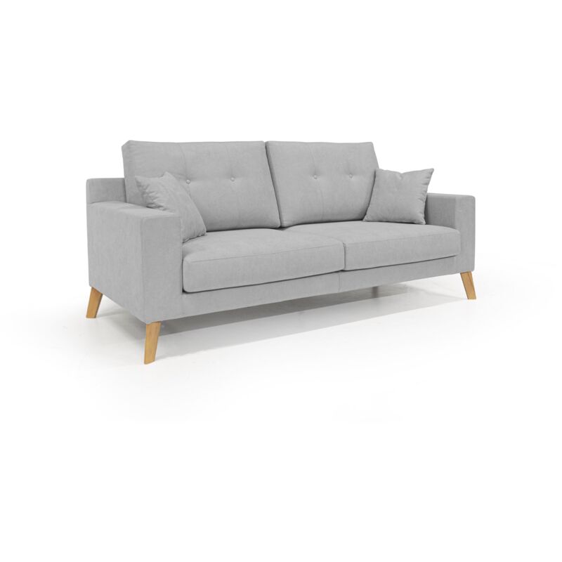foto del prodotto danish divano moderno in tessuto morbido impermeabile t02 146 cm grigio chiaro