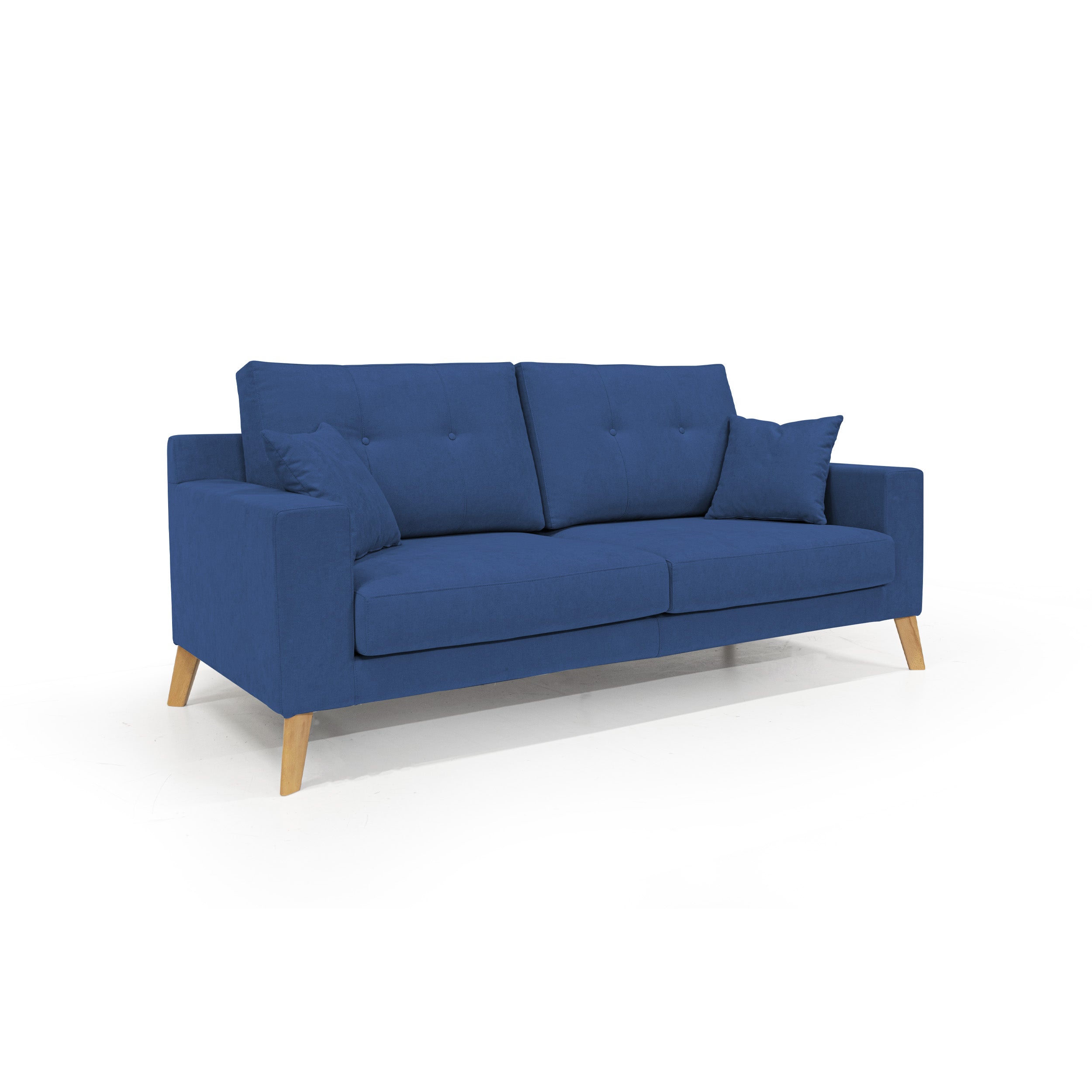 foto del prodotto danish divano moderno in tessuto morbido impermeabile t02 166 cm blu