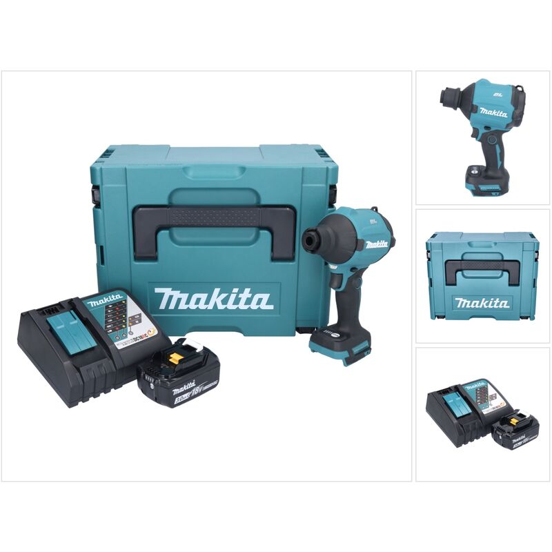 foto del prodotto das180rf1j 18v soffiatore a batteria senza spazzole 1x batteria 3.0ah caricabatterie valigetta makpac makita