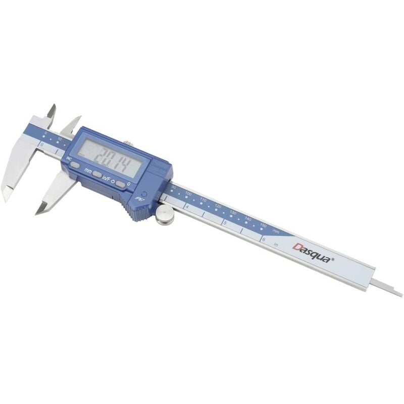 foto del prodotto dasqua 2015 2405 calibro a corsoio digitale ip67 resistente all olio ampiezza della misura 150 mm acciaio inox 1 pz.