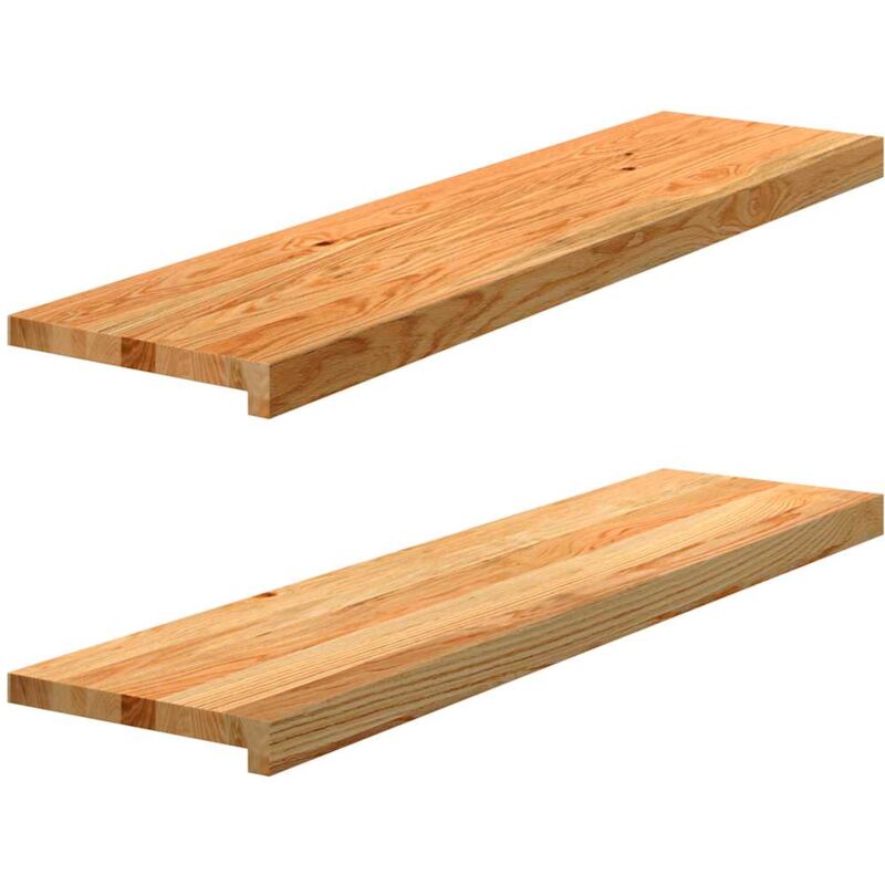 foto del prodotto davanzali 2 pz marrone chiaro 100x30x2 cm legno massello rovere vidaxl