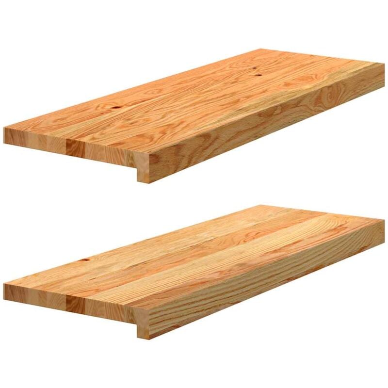 foto del prodotto davanzali 2 pz marrone chiaro 70x25x2 cm legno massello rovere vidaxl