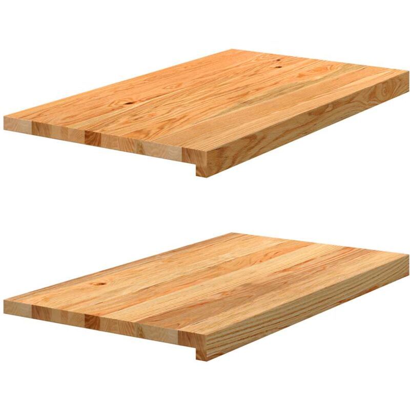foto del prodotto davanzali 2 pz marrone chiaro 70x40x2 cm legno massello rovere vidaxl