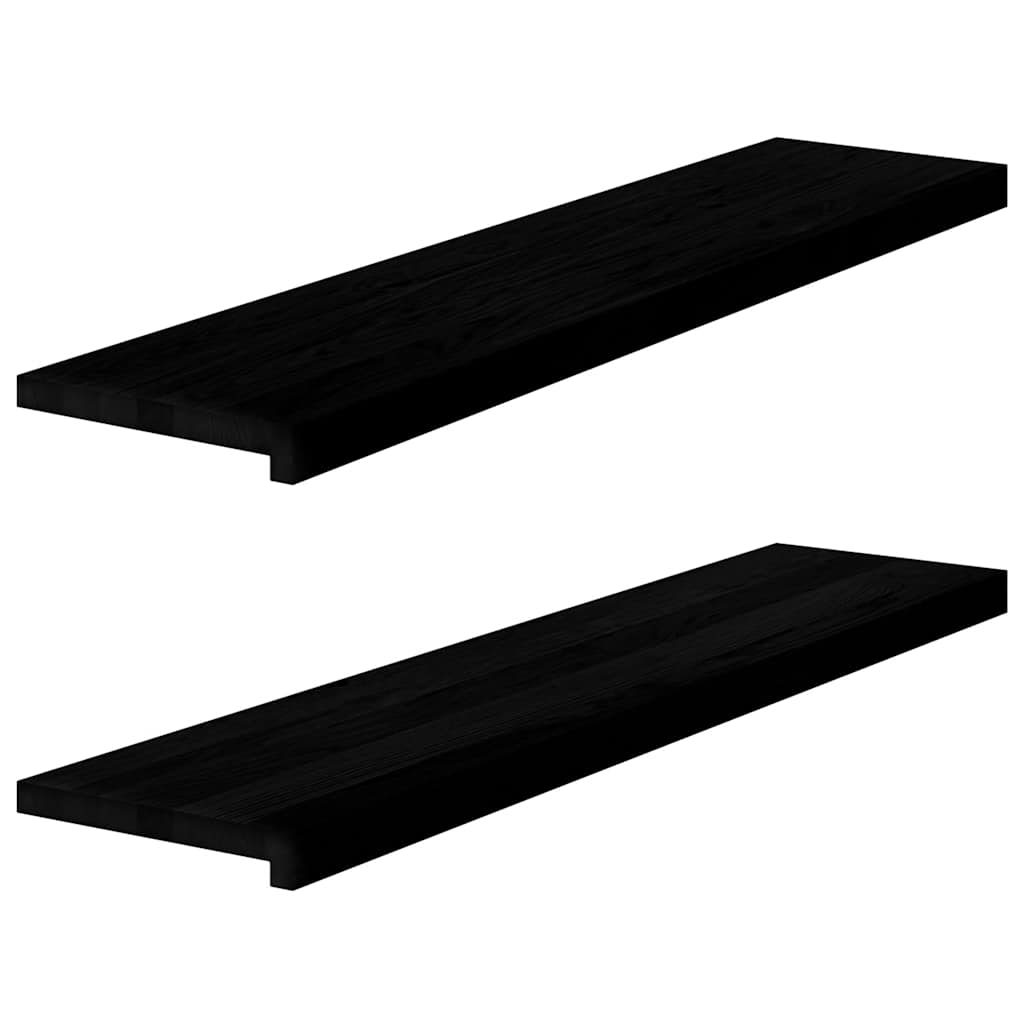 foto del prodotto davanzali 2 pz marrone scuro 110x25x2 cm legno massello rovere