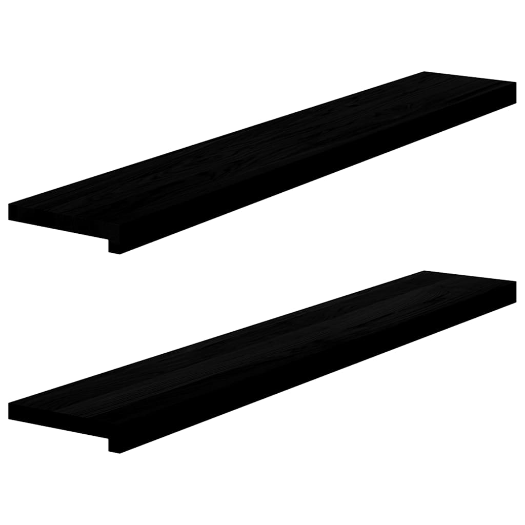 foto del prodotto davanzali 2 pz marrone scuro 120x20x2 cm legno massello rovere