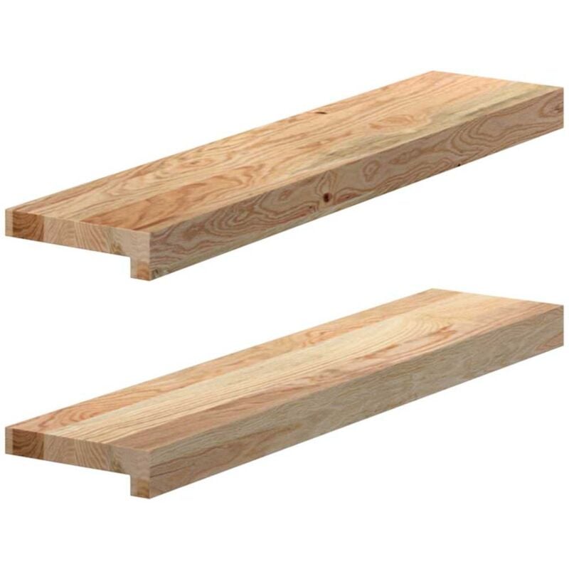 foto del prodotto davanzali 2 pz non trattati 70x15x2 cm legno massello di rovere vidaxl