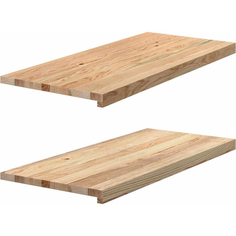 foto del prodotto davanzali 2 pz non trattati 90x40x2 cm legno massello di rovere vidaxl