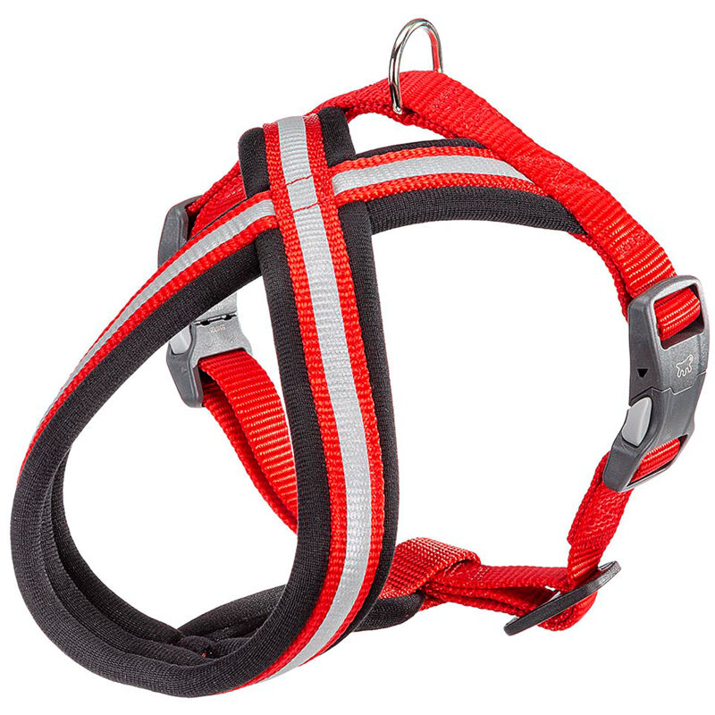 foto del prodotto daytona cross p pettorina riflettente per cani con fibbia magnetica. in vari colori e misure. . variante xs misure b 39 50 cm 15 mm rosso