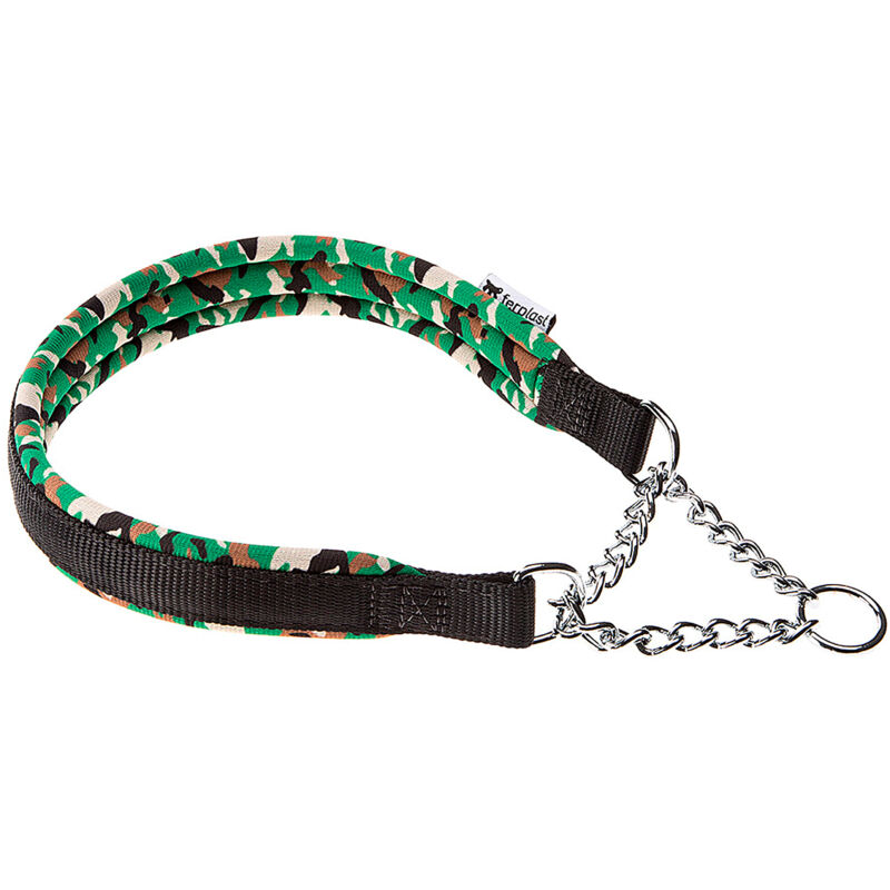 foto del prodotto daytona fantasy css collare a semistrangolo per cani in nylon imbottito. varie fantasie e misure.. variante css15 40 misure a 40 cm b 15 mm