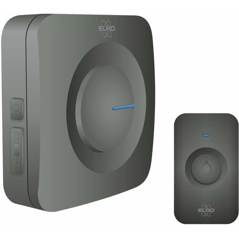 foto del prodotto db3000 set di campanello senza fili con ricevitore a batteria nero elro