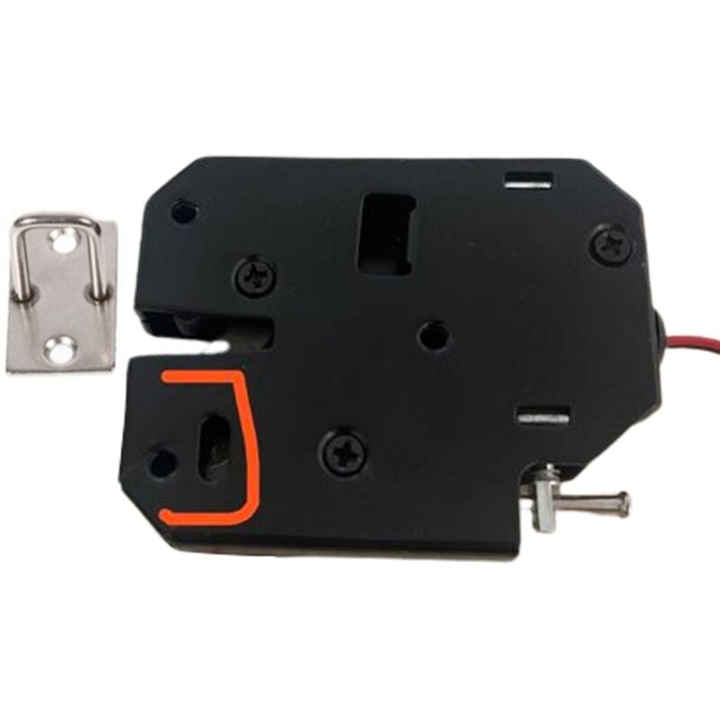 foto del prodotto dc 12v 2a armadietto per armadietti con comando elettrico elettromagnetico chiusura a scatto acciaio al carbonio nero dewin