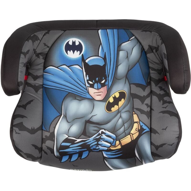 foto del prodotto dc comics alzabimbo isofix batman per bambini con altezza da 125 a 150 cm supereroi seggiolino rosso nero sicurezza, alzatina per auto, rialzo,