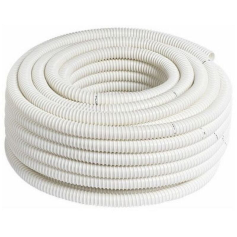 foto del prodotto dc rotolo tubo spiralato scarico condensa climatizzatori 16x30mt in pvc bianco bianco 16x30 mt