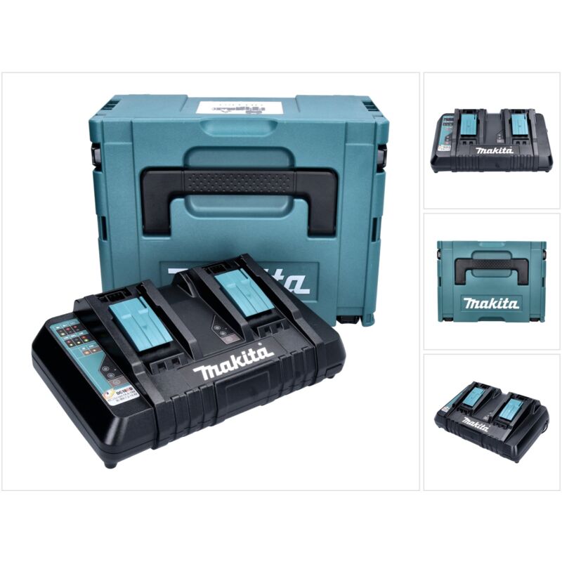 foto del prodotto dc18rd zj caricabatterie doppio valigetta makpac 3 con inserto makita