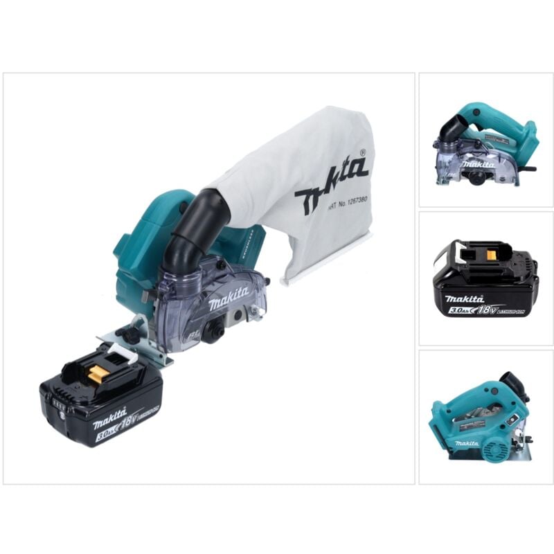 foto del prodotto dcc 500 f1 sega circolare a batteria 125 mm brushless 18 v 1x batteria 3,0 ah senza caricabatteria makita