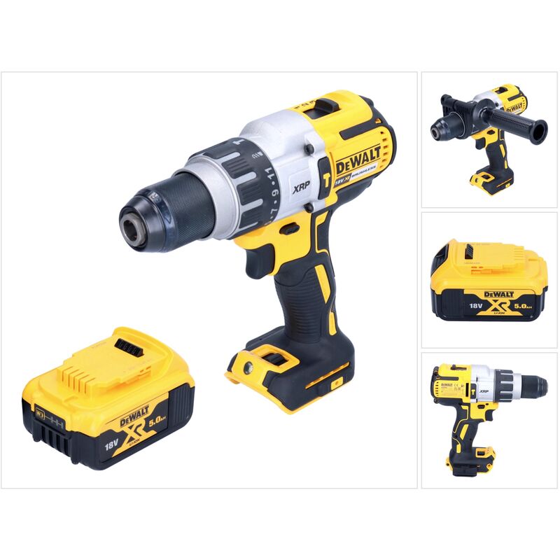 foto del prodotto dcd 996 n 18 v 95 nm trapano avvitatore a percussione a batteria senza spazzole 1 batteria da 5,0 ah senza caricabatterie dewalt