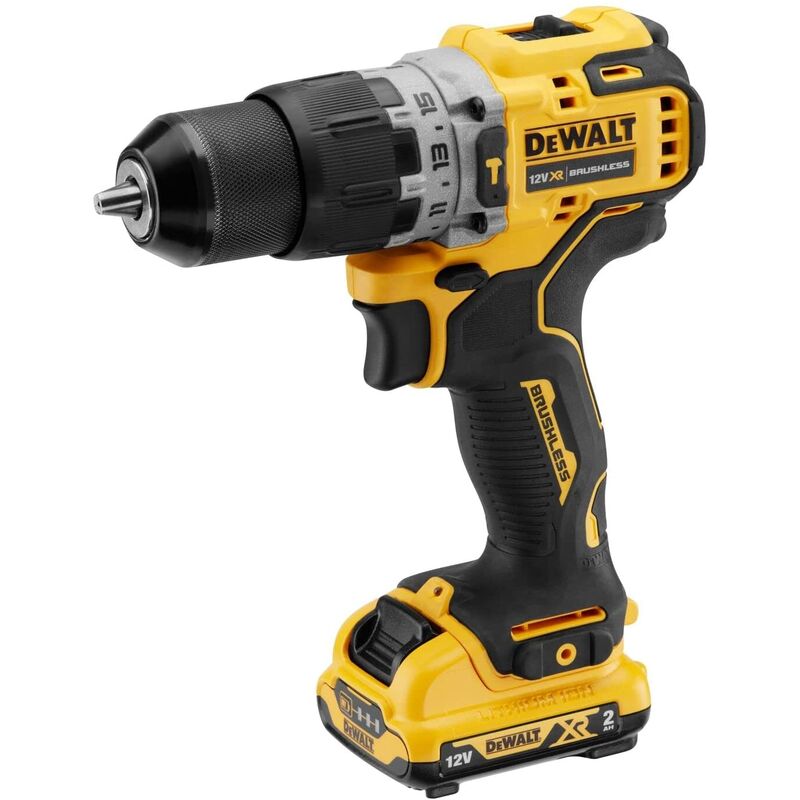 foto del prodotto dcd706d2 qw trapano avvitatore con percussione compatto xr 12v 2x2.0ah dewalt
