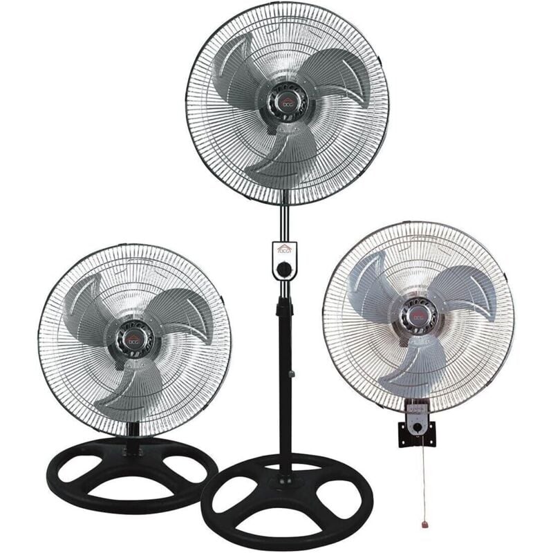 foto del prodotto dcg - ventilatore ventola 3 in 1 terra parete e tavolo ve1695 45cm