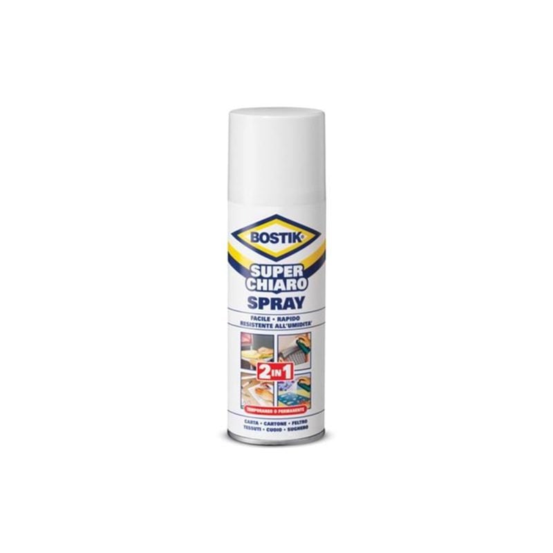 foto del prodotto dck group colla universale spray super chiaro bostik 500 ml a contatto cartone plastica feltro tessuto