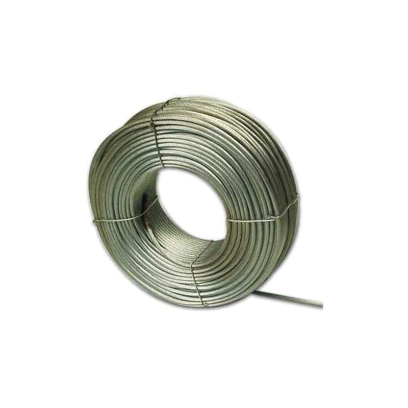 foto del prodotto dck group - fune in acciaio zincato antigirevole 6 mm 133 fili in matassa da 100 mt