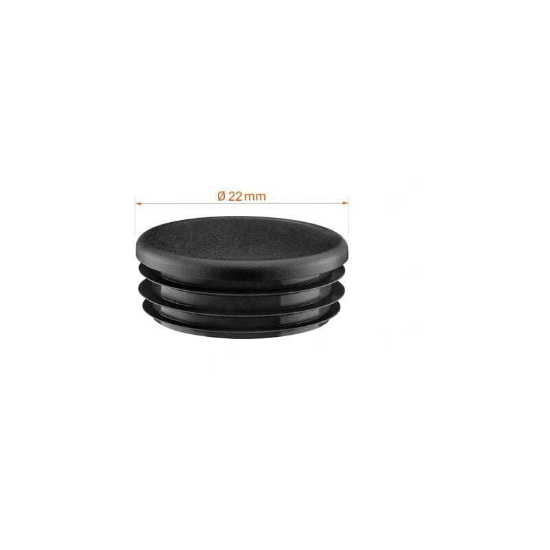 foto del prodotto dck group gommino interno tondo misura 22 mm puntale colore nero conf. 100 pz