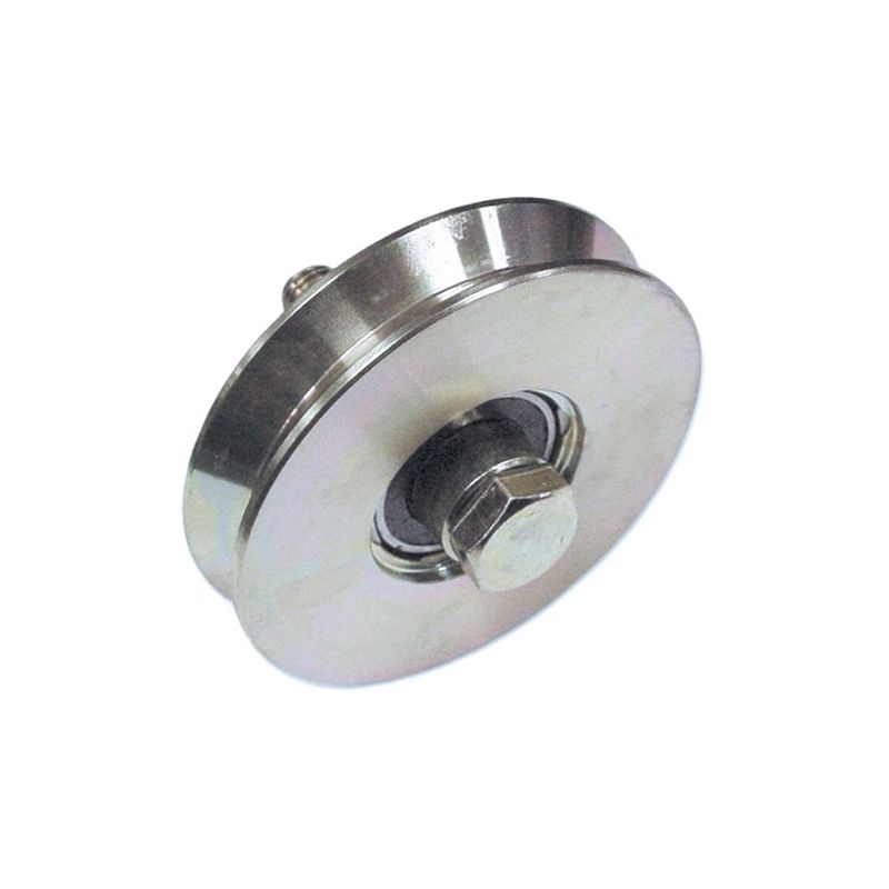 foto del prodotto dck group ruota per cancelli con bullone fc300 140mm 1 cuscinetto gola v