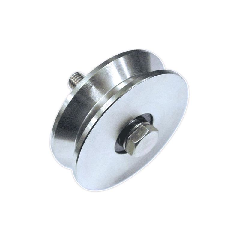 foto del prodotto dck group ruota per cancelli con bullone fc305 160mm 2 cuscinetti gola v