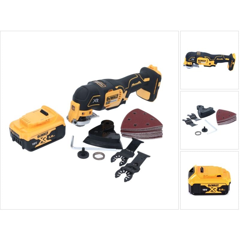foto del prodotto dcs 355 18 v xr utensile multifunzione ad oscillazione a batteria kit 29 pezzi 1x batteria 5,0 ah xr dewalt