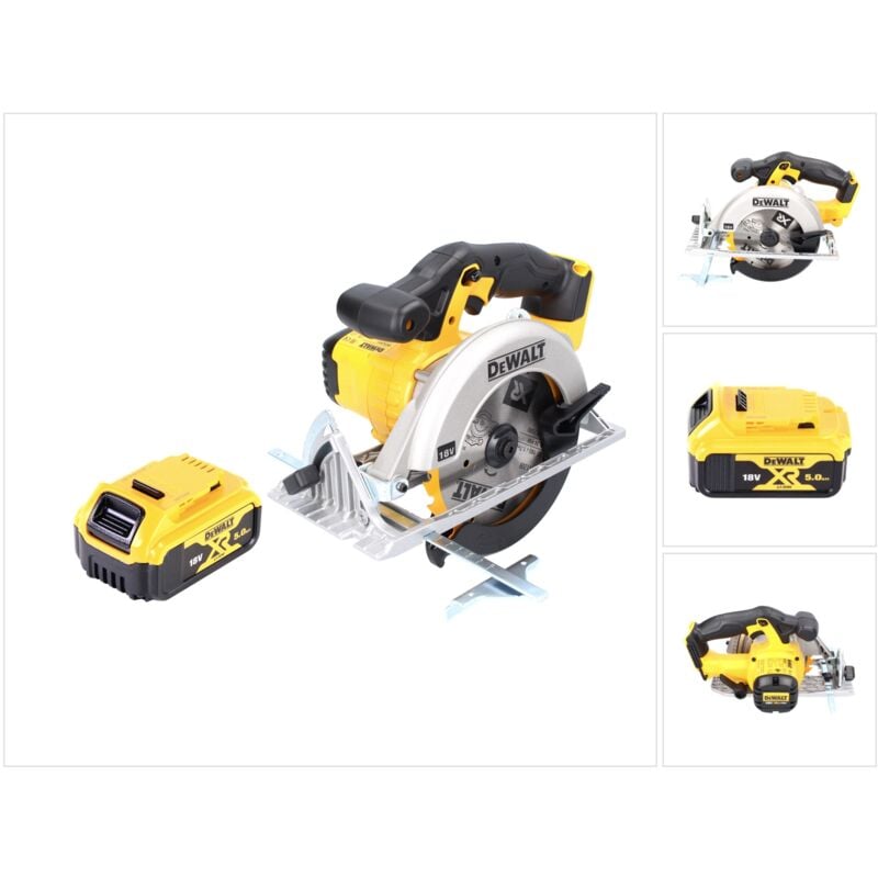 foto del prodotto dcs 391 n sega circolare a batteria 18v 165mm 1x batteria 5,0ah 1x lama per sega senza caricabatterie dewalt