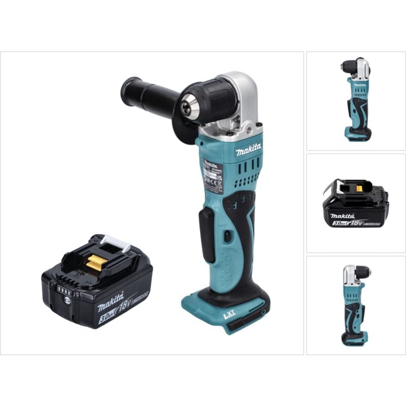 foto del prodotto dda 351 f1 trapano angolare a batteria 18 v 13,5 nm 1x batteria 3,0 ah senza caricabatterie makita