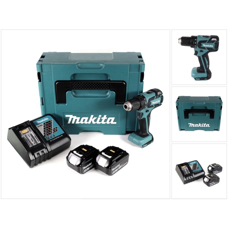 foto del prodotto ddf 459 rgj 18 v trapano avvitatore a batteria in valigetta makpac 2x batteria 6,0 ah 1x caricatore makita