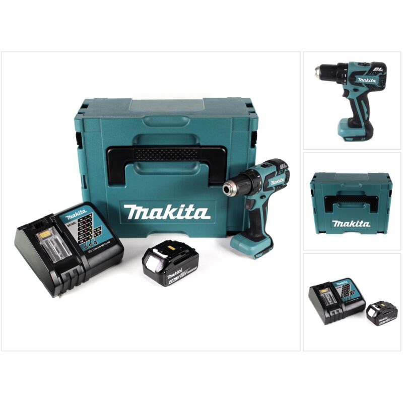 foto del prodotto ddf 459 rm1j trapano avvitatore a batteria 18v in valigetta makpac 1x batteria 4,0 ah 1x caricatore makita