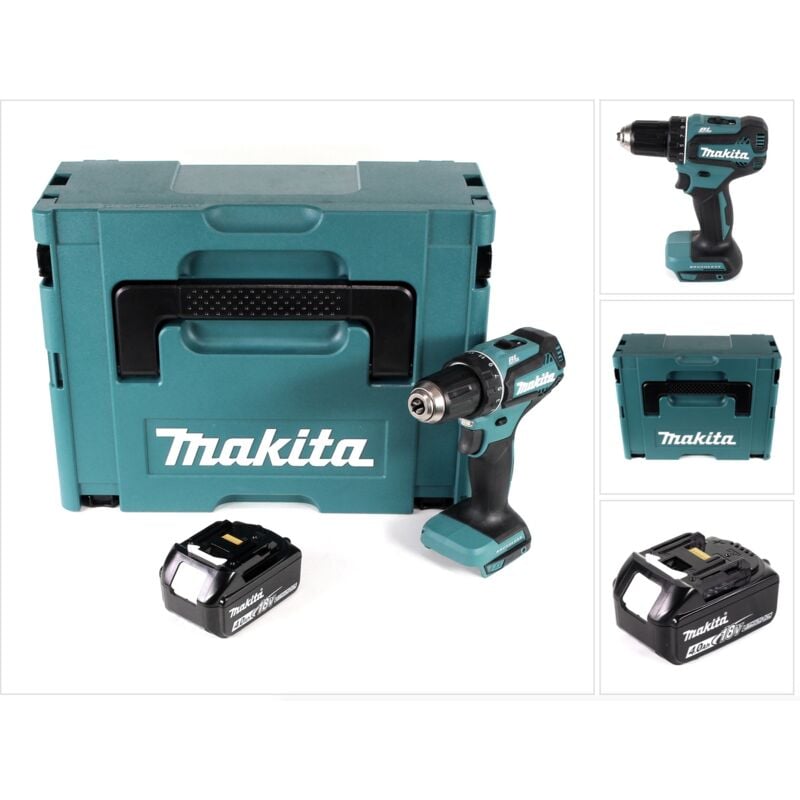 foto del prodotto ddf 485 g1j 18 v trapano avvitatore a batteria brushless 13 mm in valigetta makpac 1x batteria 4,0 ah senza caricatore makita