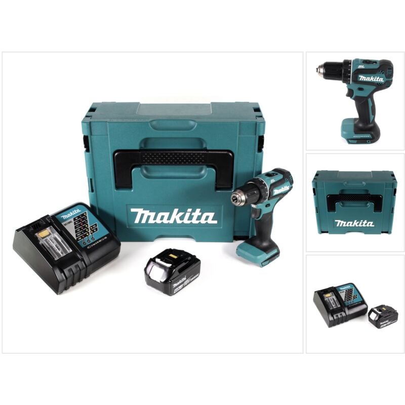 foto del prodotto ddf 485 rm1j 18 v trapano avvitatore a batteria brushless 13 mm in valigetta makpac 1x batterie 4,0 ah caricatore makita