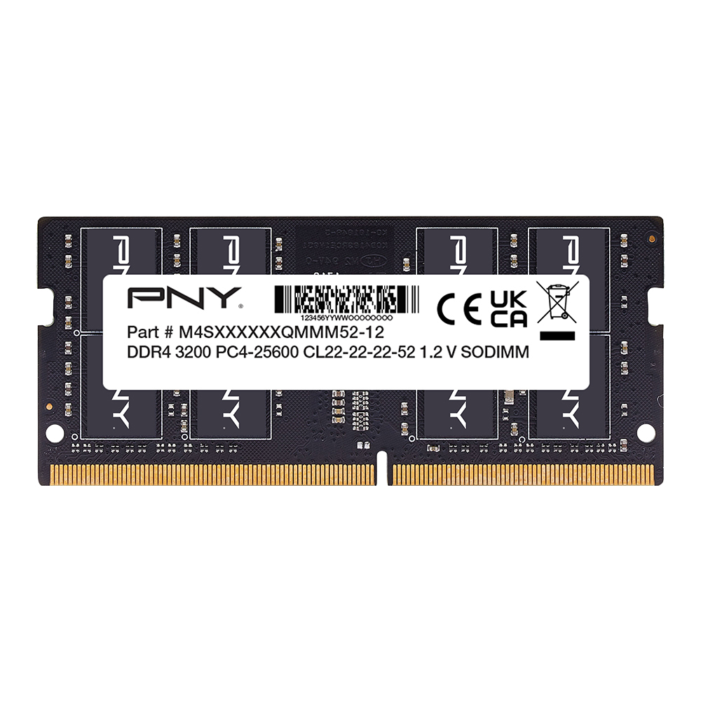 foto del prodotto ddr 4 x nb so dimm pny 16gb 3200mhz mn16gsd43200 tb