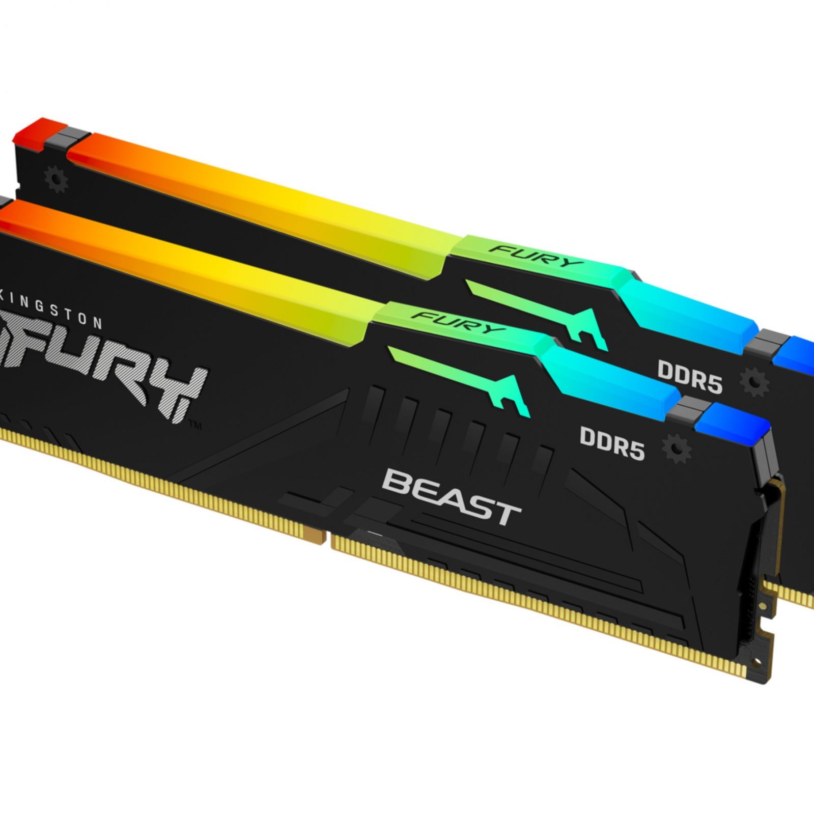 foto del prodotto ddr5 64gb kit 2x32gb pc 6000 kingston fury beast rgb ex kf560c30bbeak2-64